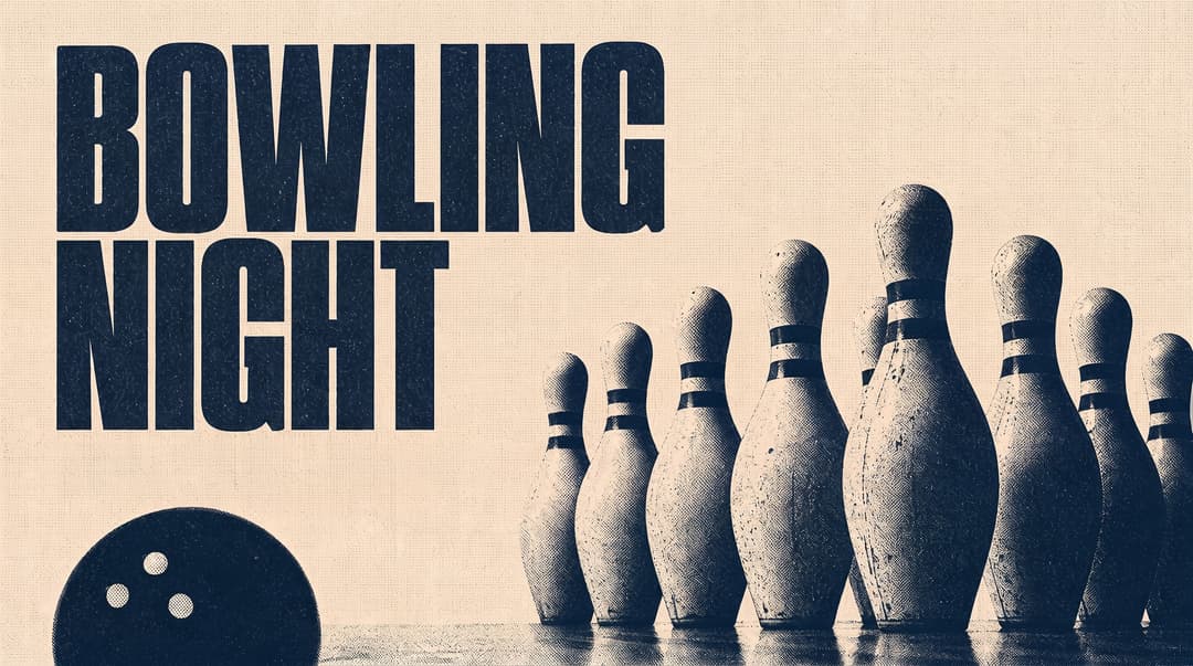 Bowling Night church graphic