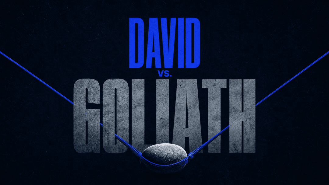 David vs. Goliath church graphic
