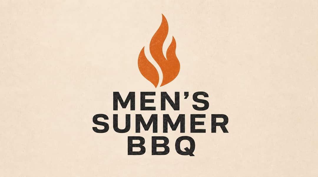 Men's Summer BBQ church graphic