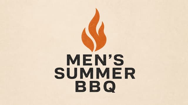 Men's Summer BBQ church graphic