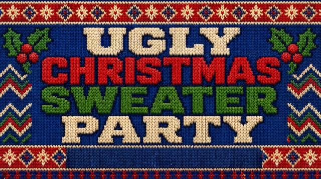 Ugly Christmas Sweater Party church graphic