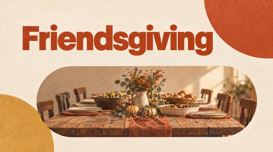 Friendsgiving church graphic