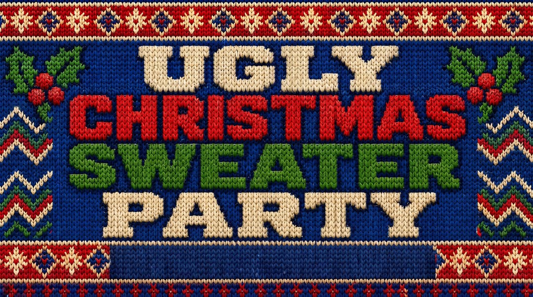 Ugly Christmas Sweater Party church graphic