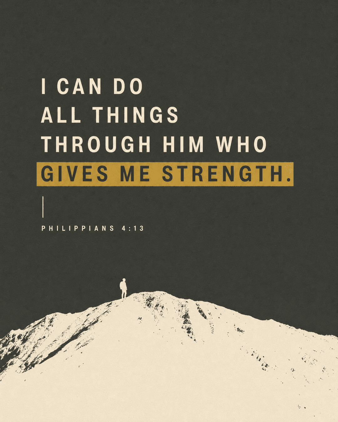 I can do all things through him who gives me strength. church graphic