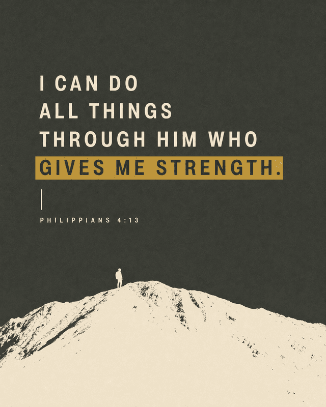 I can do all things through him who gives me strength. church graphic