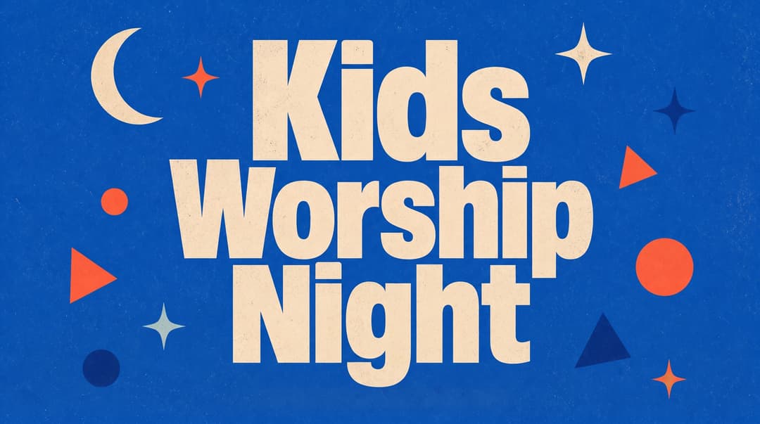 Kids Worship Night church graphic