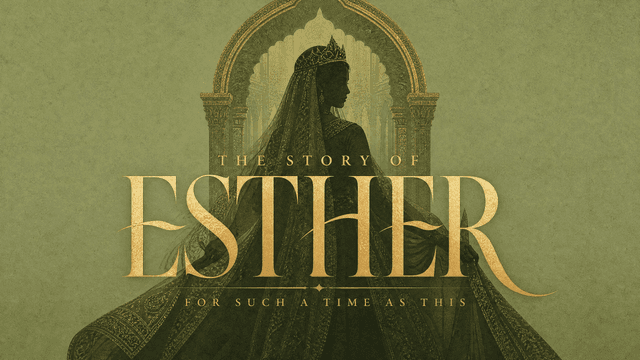 The Story of Esther church graphic