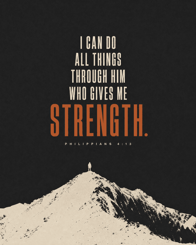 I can do all things through him who gives me strength. church graphic