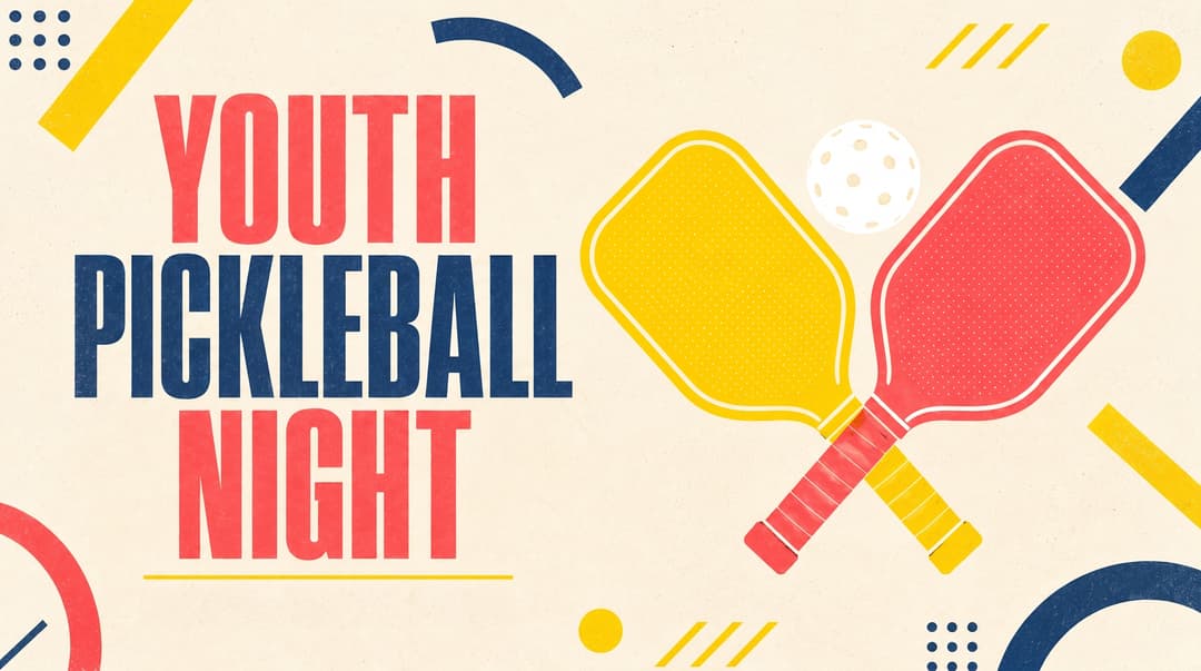 Youth Pickleball Night church graphic