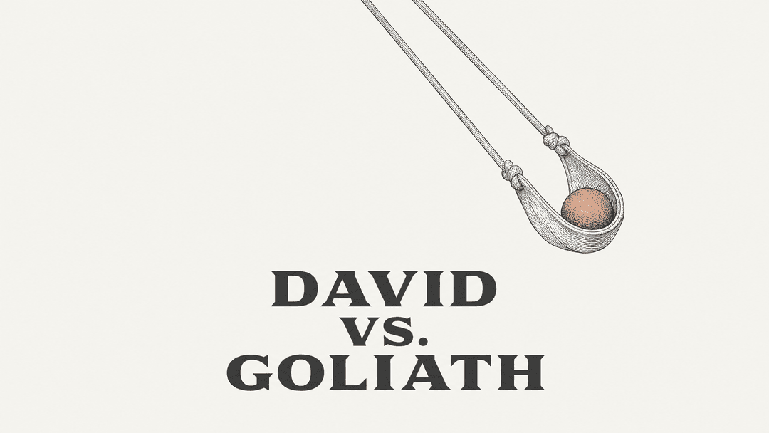 David vs. Goliath church graphic