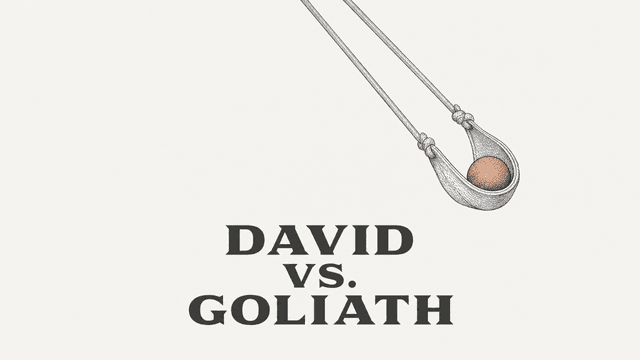 David vs. Goliath church graphic