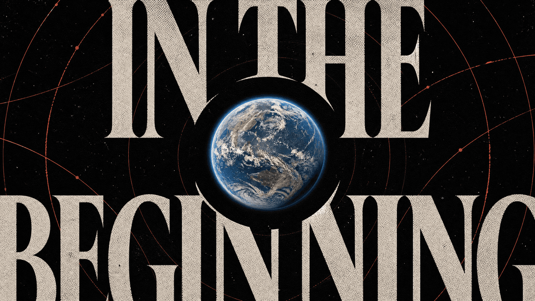 In The Beginning church graphic