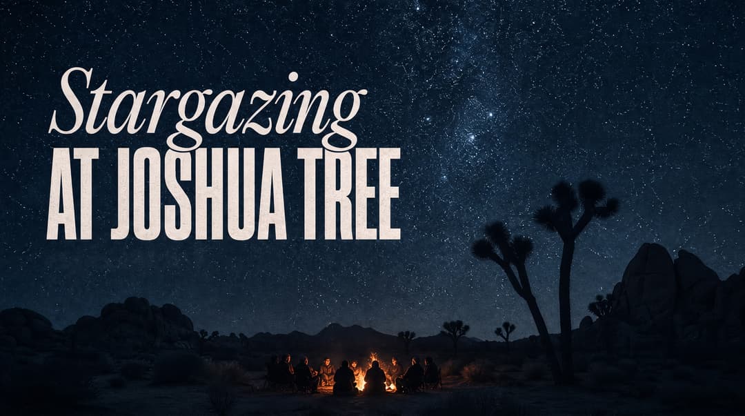 Stargazing at Joshua Tree church graphic