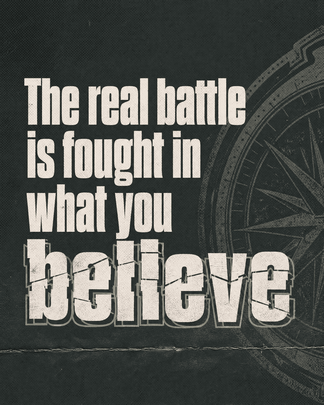 The real battle church graphic