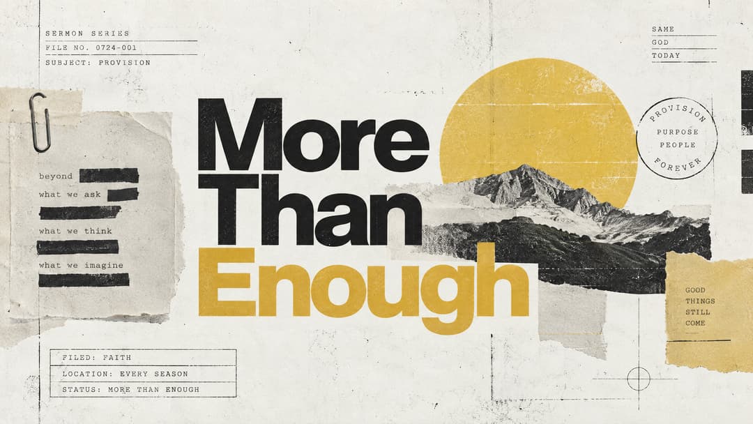 More Than Enough church graphic