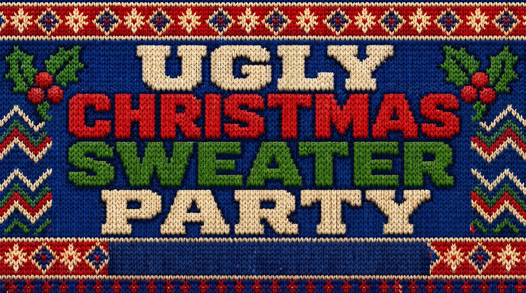 Ugly Christmas Sweater Party church graphic