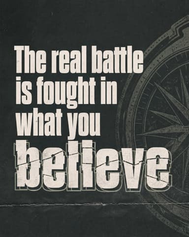 The real battle church graphic