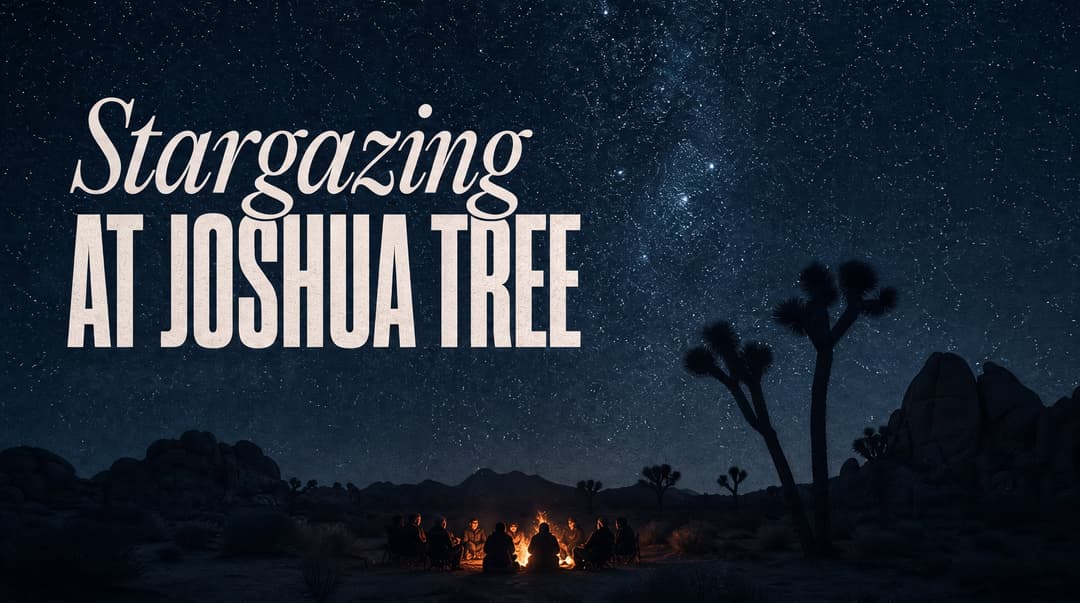 Stargazing at Joshua Tree church graphic