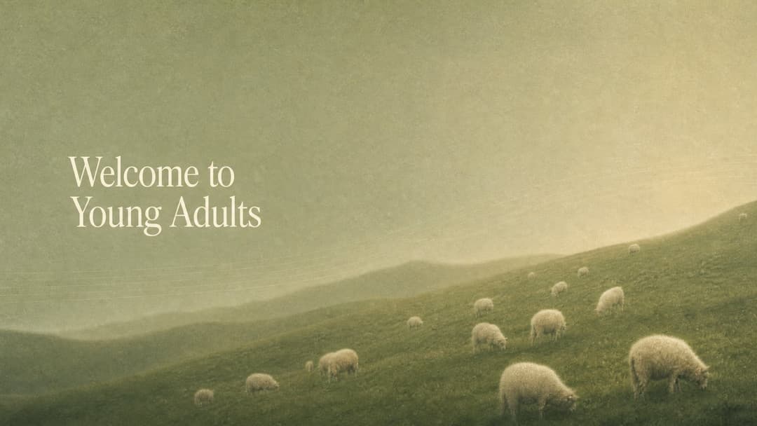Welcome to Young Adults church graphic