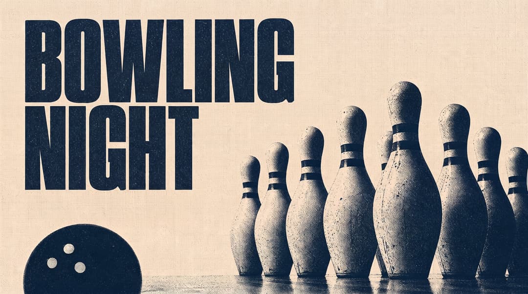 Bowling Night church graphic
