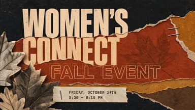 Women's Connect Fall Event church graphic