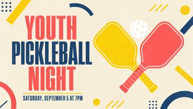 Youth Pickleball Night church graphic